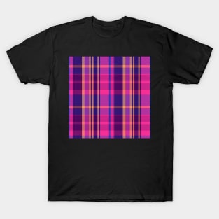 Vaporwave Aesthetic Conall 1 Hand Drawn Textured Plaid Pattern T-Shirt